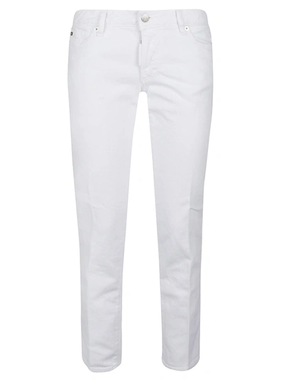 Dsquared2 Cropped Denim Jeans In White