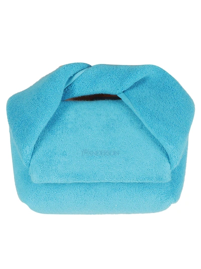 Jw Anderson Mini Twister - Terry Towel Mini Bag In Blue