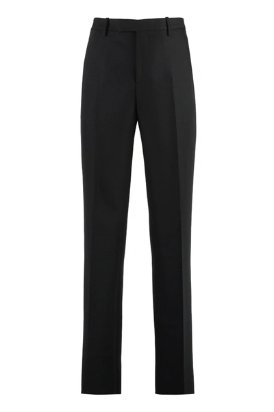 Off-white High-waist Tailored Wool-blend Pant In Black
