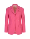 Palm Angels Miami Cotton Blend Blazer Jacket In Rosa