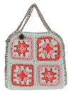 Stella Mccartney Tiny Tote In Mist/bellini Rose/coral