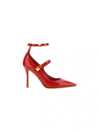 Valentino Tiptoe 100mm Pumps In Rosso