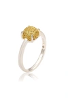 SUZY LEVIAN SUZY LEVIAN STERLING SILVER YELLOW SAPPHIRE RING