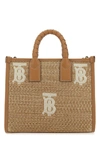 Burberry Mini Raffia Freya Tote Bag In Default Title