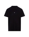 GIVENCHY GIVENCHY BLACK T-SHIRT WITH EMBROIDERED LOGO