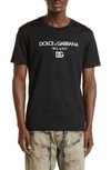 Dolce & Gabbana Dg Logo Print Black T-shirt
