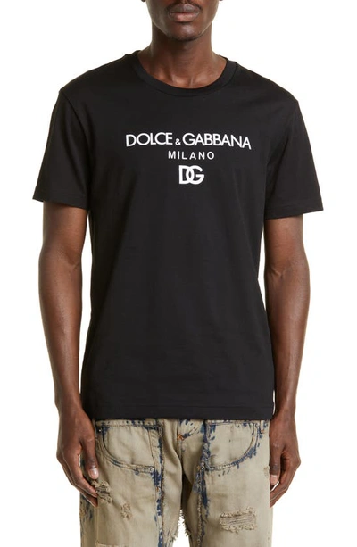 DOLCE & GABBANA DOLCE&GABBANA DG EMBROIDERED LOGO T-SHIRT