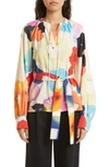 STINE GOYA VIANNA TIE DYE FLORAL BLOUSE