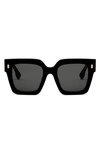 Fendi ' Roma 50mm Square Sunglasses In Black