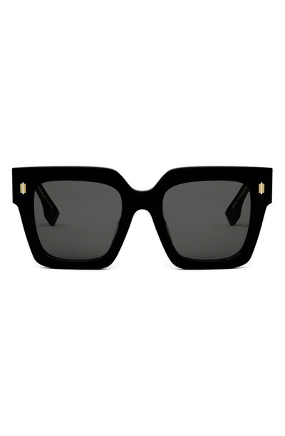 Fendi Roma 50mm Square Sunglasses In Black