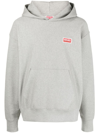 Kenzo Logo-print Cotton Hoodie In Grey