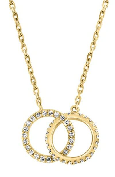Effy 14k Yellow Gold & Diamond Linked Pendant Necklace