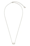 Sterling Forever Jamie Marquise Cubic Zirconia Pendant Necklace In Silver