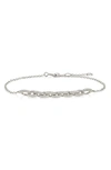 STERLING FOREVER HARPER PAVÉ CUBIC ZIRCONIA LINK BRACELET