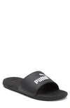 Puma Cool Cat New Logo Slide Sandal In Black