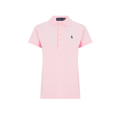 Polo Ralph Lauren Julie Slim Fit Five Button Polo Shirt In Pink
