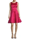ZAC POSEN Solid Fit-&-Flare Dress,0400094517612