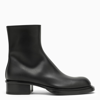 Alexander Mcqueen Cuban Stack Boot With 4.5 Cm Heel In Black