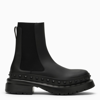 Valentino Garavani  Beatle Rockstud 55 Leather Chelsea Boots In Black