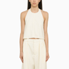 Wardrobe.nyc Neutral Halterneck Wool Top In White