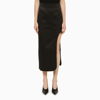 By Malene Birger Wick Slit-detailed Midi Skirt In Black