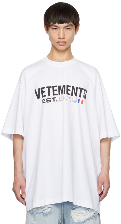 Vetements White Printed T-shirt