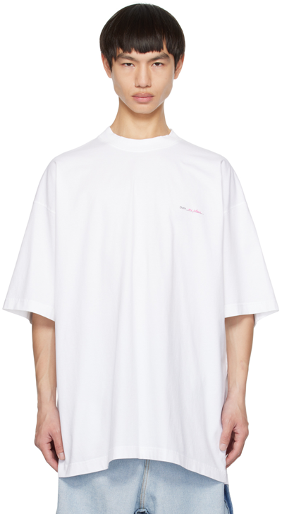 Vetements White 'date Me Please' T-shirt