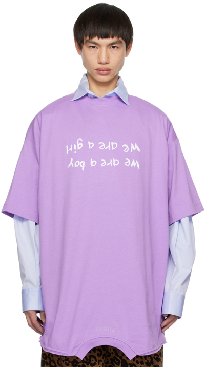 Vetements Purple 'we Are Boy We Are Girl' T-shirt