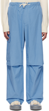 JIL SANDER BLUE RELAXED TROUSERS