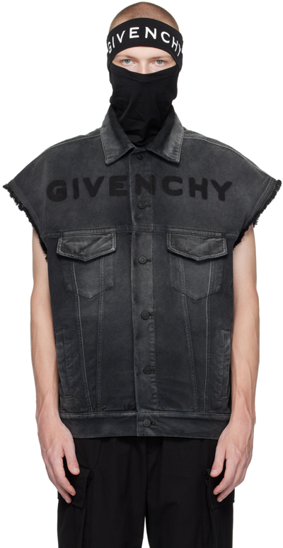 Givenchy Oversized Sleeveless Jacket In Grey ModeSens