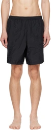Ami Alexandre Mattiussi Ami Paris De Coeur Logo Plaque Swim Shorts In Black