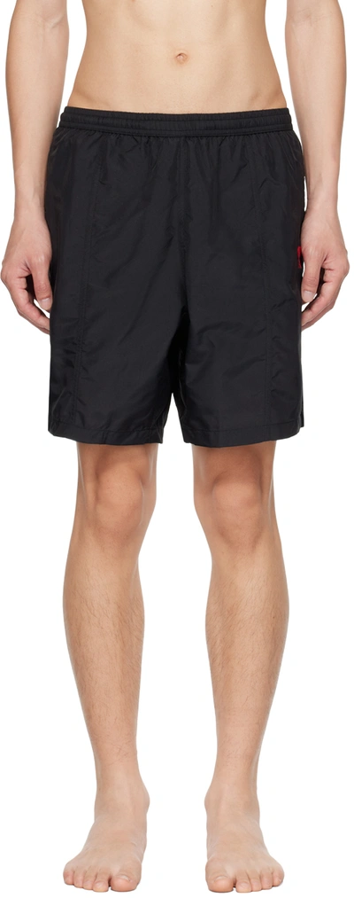 Ami Alexandre Mattiussi Black Ami De Cœur Swim Shorts