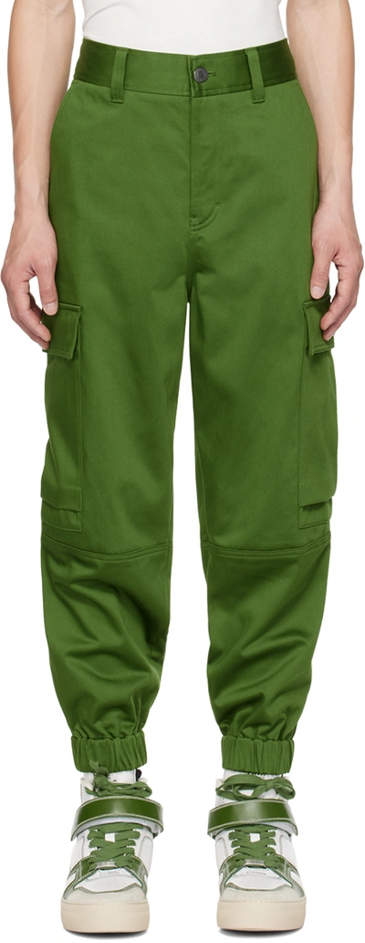 Ami Alexandre Mattiussi Straight-leg Cargo Trousers In Evergreen/311