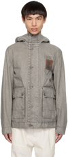 C.p. Company Gray Goggle Reversible Jacket In 920 Castlerock