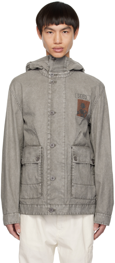 C.p. Company Gray Goggle Reversible Jacket In 920 Castlerock