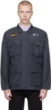 Universal Works K-way Porthmeor Jacket Wr Ripstop Navy Kw28080 In Navy