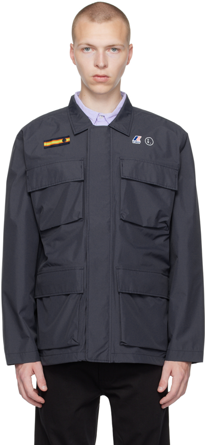 Universal Works K-way Porthmeor Jacket Wr Ripstop Navy Kw28080 In Blue