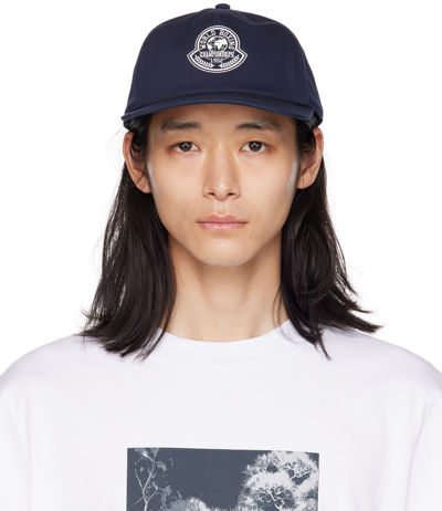 Moncler Logo-print Cotton Baseball Cap In Navy