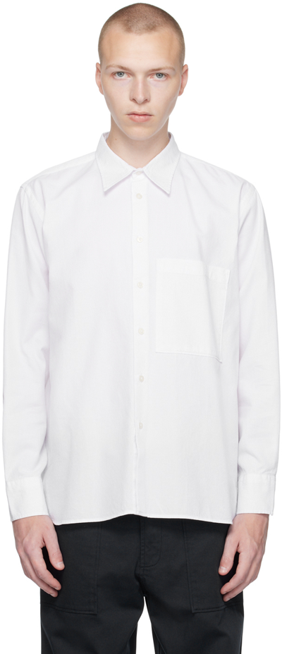 Universal Works White Square Pocket Shirt