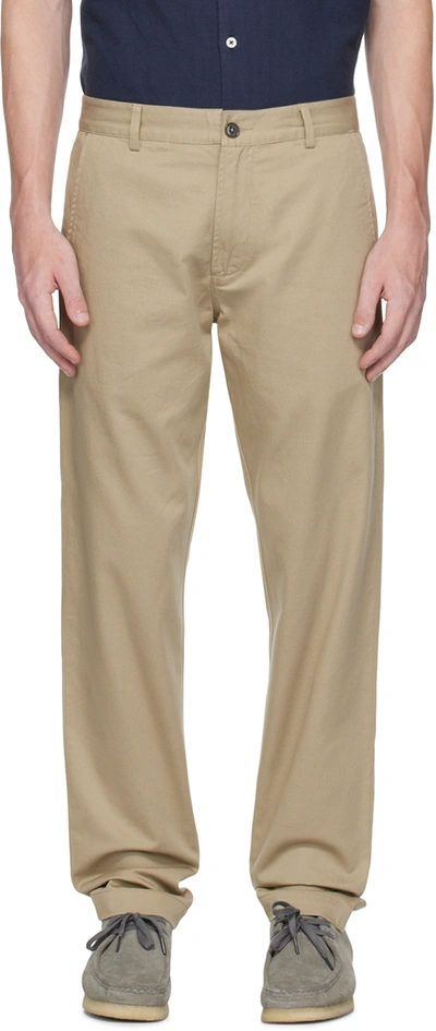 Universal Works Taupe Aston Trousers In Ecru