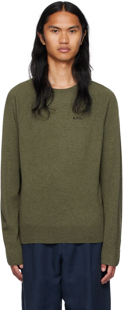 Apc Khaki Elie Sweater In Jaa Kaki