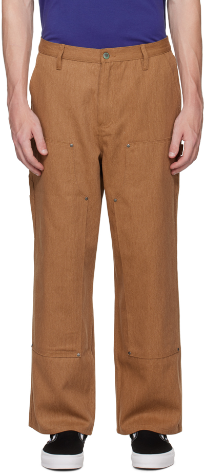 Brain Dead Brown Double Knee Utility Trousers