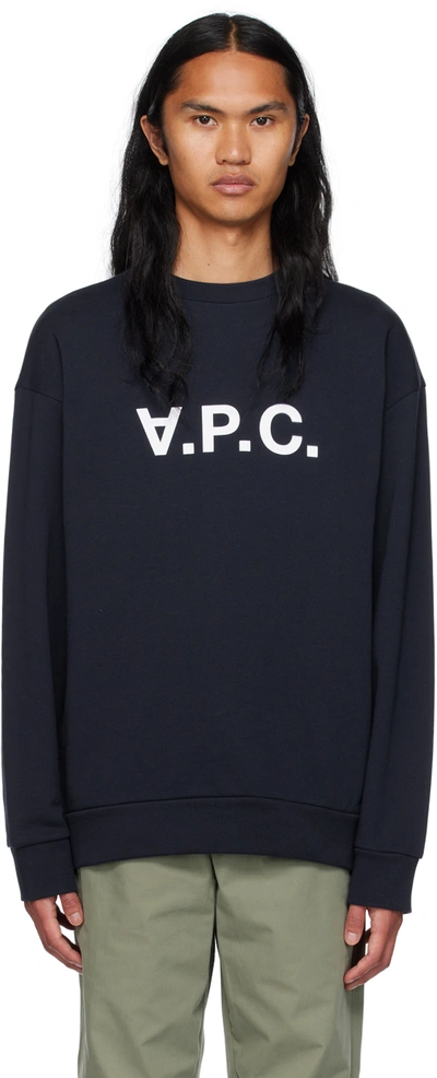 Apc Cotton Sweatshirt With Bold Logo Design For Men In Black