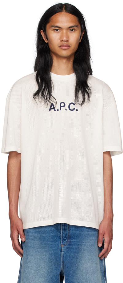 Apc White Moran T-shirt In Aab White