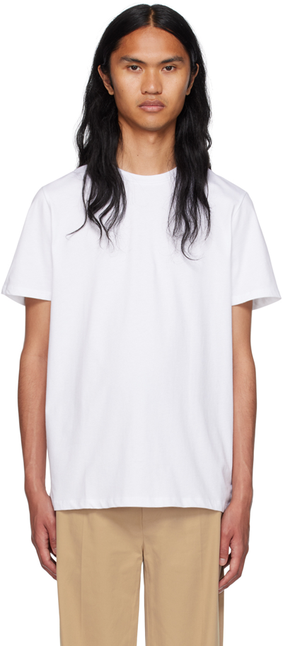 Apc Cole T-shirt In White Cotton In Aab White
