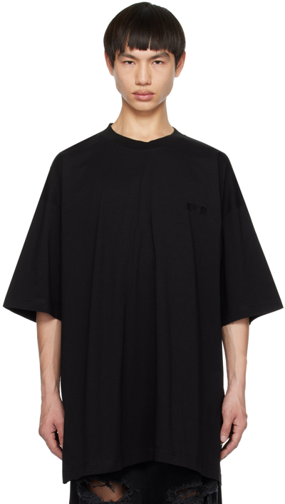 Vetements Black Embroidered T-shirt