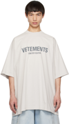 VETEMENTS GRAY 'LIMITED EDITION' T-SHIRT