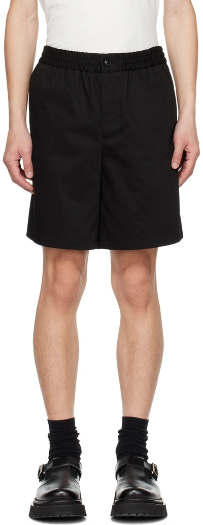 Ami Alexandre Mattiussi Black Elasticized Shorts