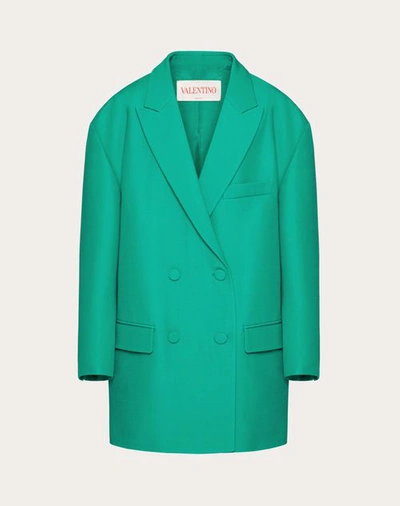 Valentino Crepe Couture Blazer Woman Green 48