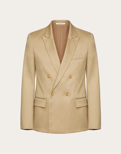 Valentino Double-breasted Jacket In Neutrals